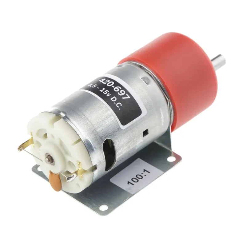 RS PRO Brushed Geared DC Motor 19.8W, 15V/4.5V DC, 59 Ncm, 143 RPM, 6mm Shaft, Metal Spur Gearhead 420-697