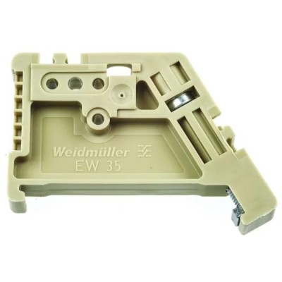 Deutsch EW Series End Stop, Polyamide 66, Beige, DIN Rail Terminal Blocks, ATEX 0383560000