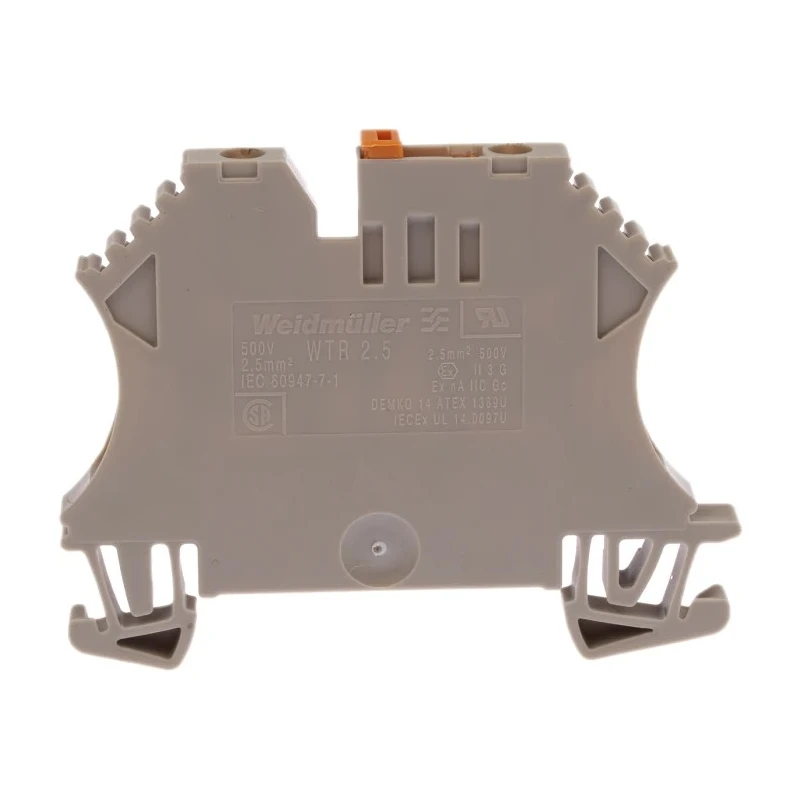 Weidmüller Disconnect Terminal Block Brown 2.5mm² 1-Level Screw Type 500V WTR Series 1855610000
