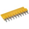Weidmüller WQV Series Jumper Bar, 10-Pole, Screw Mounting, 32A, Polyamide 66, Yellow, DIN Rail Terminal Blocks 1054460000