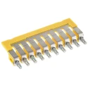 Weidmüller WQV Series Jumper Bar, 10-Pole, Screw Mounting, 32A, Polyamide 66, Yellow, DIN Rail Terminal Blocks 1054460000
