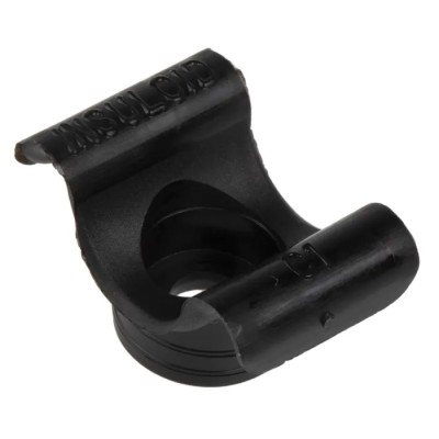 HellermannTyton Black Polyamide 66 Cable Clip, Cradle Type, Screw Mount, 25 mm x 15.5 mm x 14 mm 201-10010 C1-PA6HIR-BK