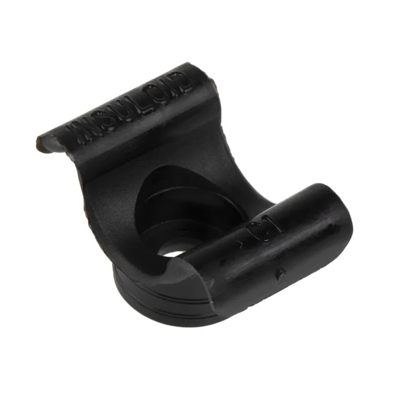 HellermannTyton Black Polyamide 66 Cable Clip, Cradle Type, Screw Mount, 25 mm x 15.5 mm x 14 mm 201-10010 C1-PA6HIR-BK