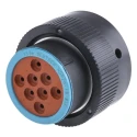 Deutsch Circular Connector 8 Contacts Cable Plug Female IP67 Thermoplastic 2.39 mm 25A HD20 Series HDP26-18-8SE
