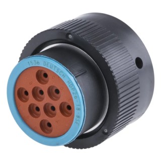 Deutsch Circular Connector 8 Contacts Cable Plug Female IP67 Thermoplastic 2.39 mm 25A HD20 Series HDP26-18-8SE