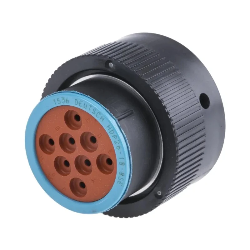 Deutsch Circular Connector 8 Contacts Cable Plug Female IP67 Thermoplastic 2.39 mm 25A HD20 Series HDP26-18-8SE