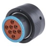 Deutsch Circular Connector 8 Contacts Cable Plug Female IP67 Thermoplastic 2.39 mm 25A HD20 Series HDP26-18-8SE