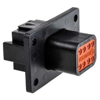Deutsch DT Series Automotive Connector Female Panel Mount 8 Way Multi-Colour DT04-08P-CL06