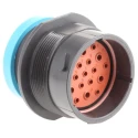 Deutsch Circular Connector 19 Contacts, 2.39 mm, Male, Socket, Cable Mount, IP67, 25A 250V, Crimp HDP24-24-19PE-L017
