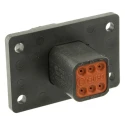 Deutsch DT04-6P-CL06 Automotive Connector Female, 6 Way, Crimp Termination, Panel Mount, Multicolor, 13A, IP68