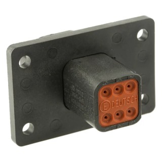 Deutsch DT04-6P-CL06 Automotive Connector Female, 6 Way, Crimp Termination, Panel Mount, Multicolor, 13A, IP68