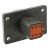 Deutsch DT04-6P-CL06 Automotive Connector Female, 6 Way, Crimp Termination, Panel Mount, Multicolor, 13A, IP68