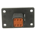 Deutsch DT04-6P-CL06 Automotive Connector Female, 6 Way, Crimp Termination, Panel Mount, Multicolor, 13A, IP68