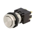 Schurter MSM LA 19 Series Push Button Switch, Latching, Panel Mount, 19 mm Cutout, DPDT, IP64, 125V AC/DC 1241.6821.1120000