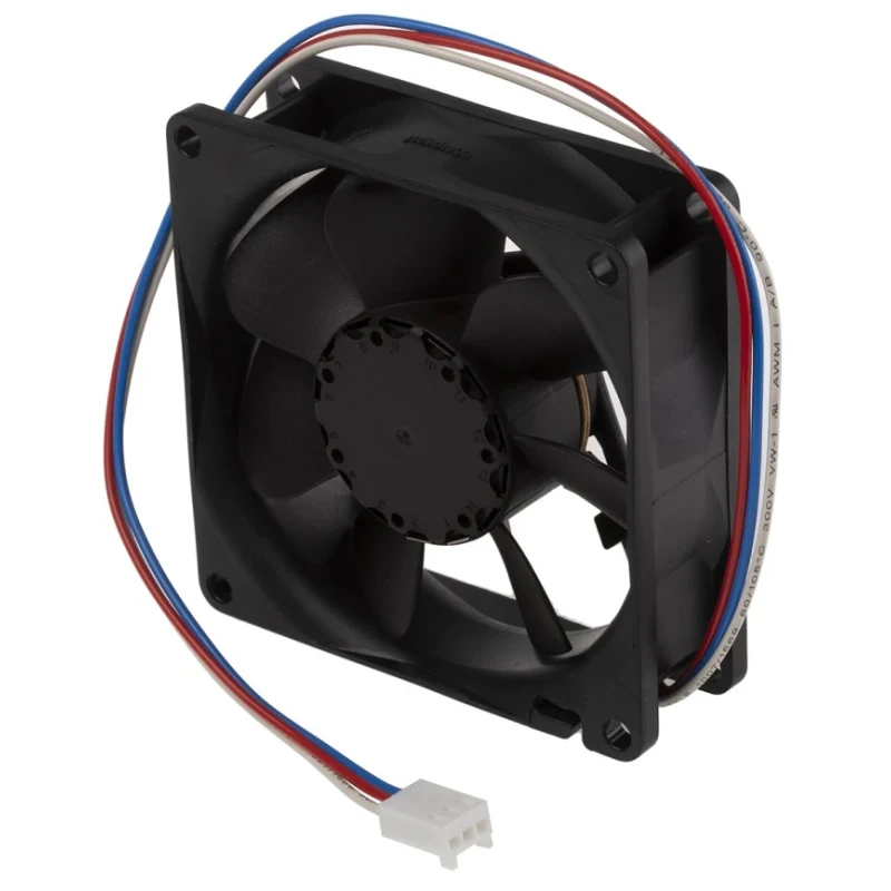 ebm-papst 8400 N Series DC Axial Fan 12V DC 20 m³/h 350 mW IP68 80mm x 80mm x 25mm Sleeve Bearing Backward Curve 