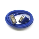 Van Damme Male VGA to Male VGA Cable, 2m, Blue Polyvinyl Chloride Jacket, 30V, 104-234-202