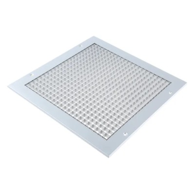 RS PRO Silver Aluminium Ventilation Grille Eggcrate Slat 300 mm, 300 x 300 mm, Flange Width 20 mm, Model 432-716
