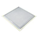 RS PRO Silver Aluminium Ventilation Grille Eggcrate Slat 300 mm, 300 x 300 mm, Flange Width 20 mm, Model 432-716