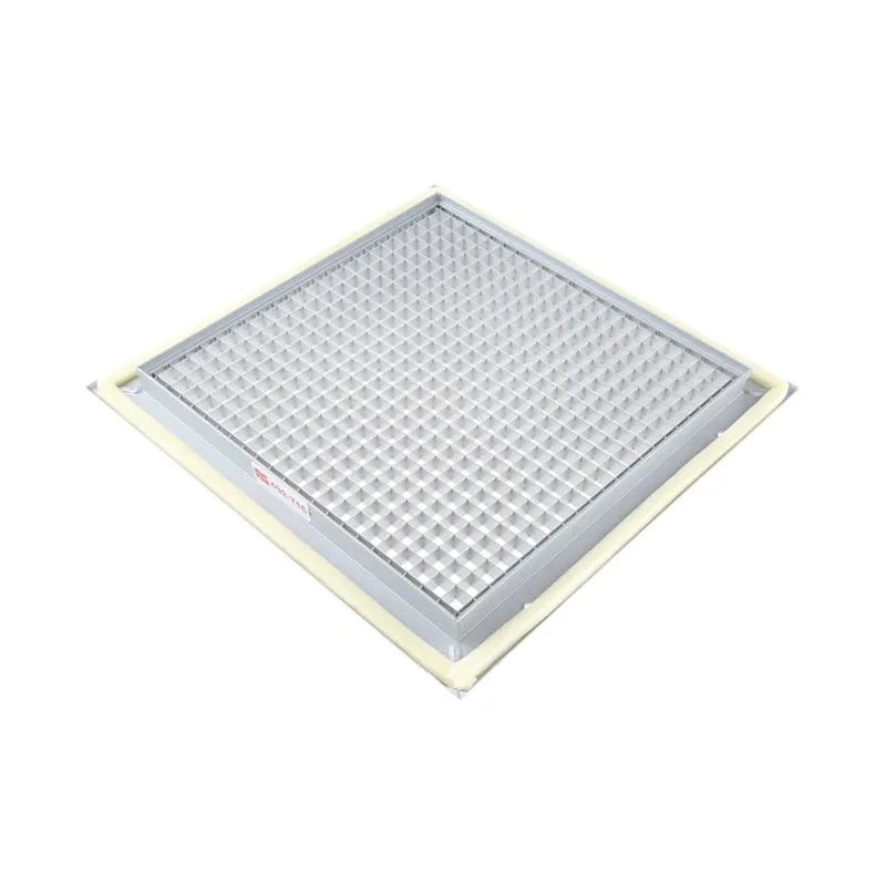RS PRO Silver Aluminium Ventilation Grille Eggcrate Slat 300 mm, 300 x 300 mm, Flange Width 20 mm, Model 432-716