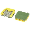 Entrelec SNA Series DIN Rail Terminal Block 1SNA160496R2600, Green/Yellow, 4mm², 1-Level, Screw, 30A