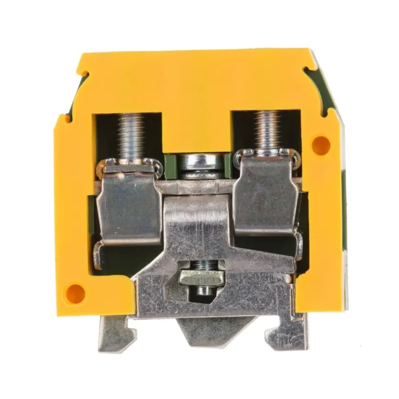 Entrelec SNA Series DIN Rail Terminal Block 1SNA160496R2600, Green/Yellow, 4mm², 1-Level, Screw, 30A