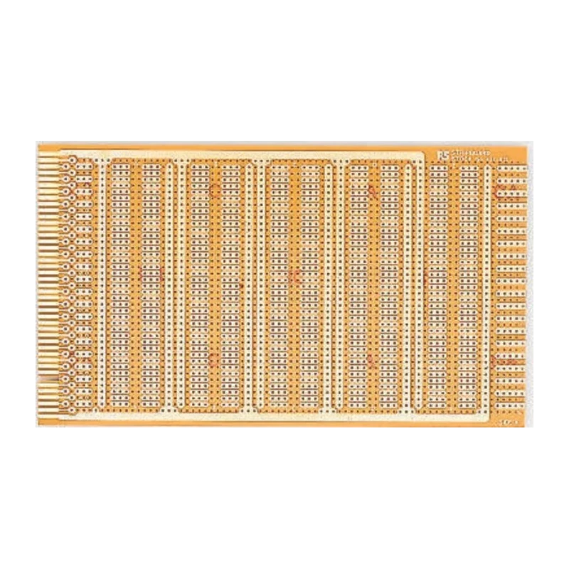 Vero Technologies Breadboard Prototyping Board 1.6mm Thickness, 114mm x 203mm, Edge Plug, Single-Sided, Model 01-3943