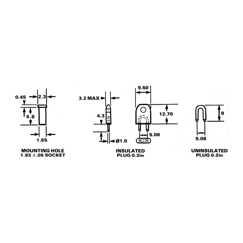 Harwin D3086-98 Shorting Link Straight Male Black Closed Top, 2 Way, 1 Row, 5.08 mm Pitch, 10A, Polybutylene Terephthalate