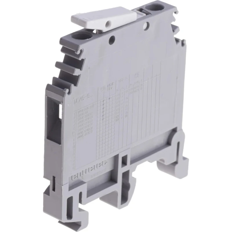 Entrelec SNA Series DIN Rail Terminal Block, Grey, 4mm², 1-Level, Screw, 400V AC, 20A, 1SNA115686R1300
