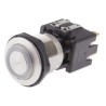 Schurter MSM LA 19 Series Illuminated Push Button Switch, Latching, Panel Mount, 19 mm Cutout, DPDT, Red 1241.6824.1121000