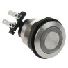 Schurter MSM LA 19 Series Push Button Switch, Latching, Panel Mount, 19 mm Cutout, DPDT, Green LED, IP00 1241.6824.1122000