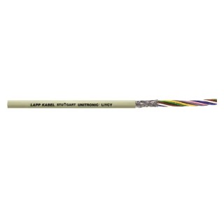 Lapp UNITRONIC LiYCY Data Cable, 2 Cores, 1.5mm², 16 AWG, 100m, Screened, Stranded, Grey PVC Sheath 0034902-100