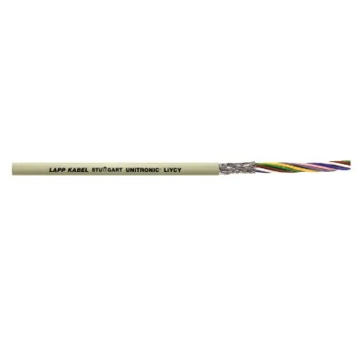 Lapp UNITRONIC LiYCY Screened Data Cable 12 Cores, 1mm², 18 AWG, 50m, Grey PVC Sheath 0034812-50