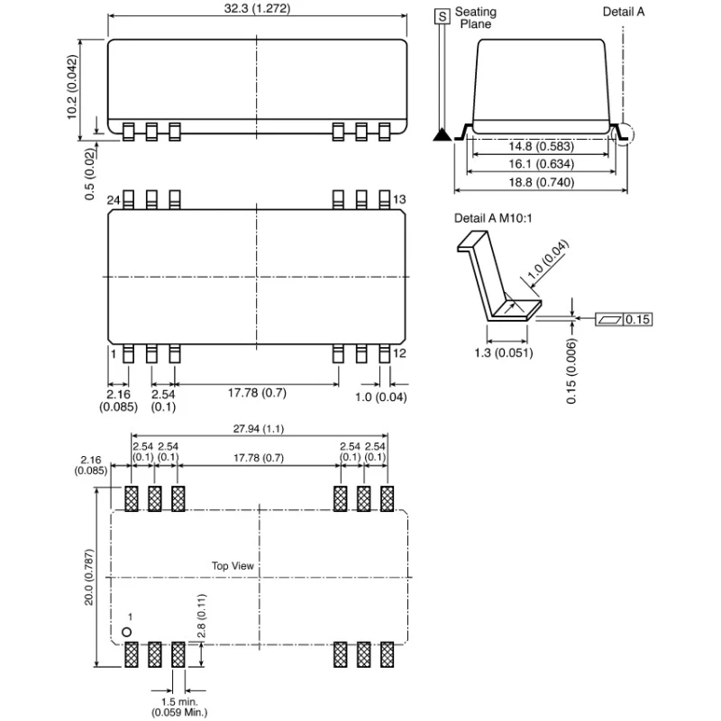 TRACOPOWER TES 3-1222 DC/DC Converter 12V Output, 125mA, 18V Max Input, 9V Min Input, 3W, Surface Mount, -40°C to 85°C