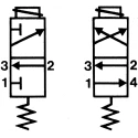 Crouzet Pneumatic Solenoid Valve Pilot/Spring 81 Series 4 mm Push-in, DIN Rail, 4 Ports, 8 bar, Model 81513200