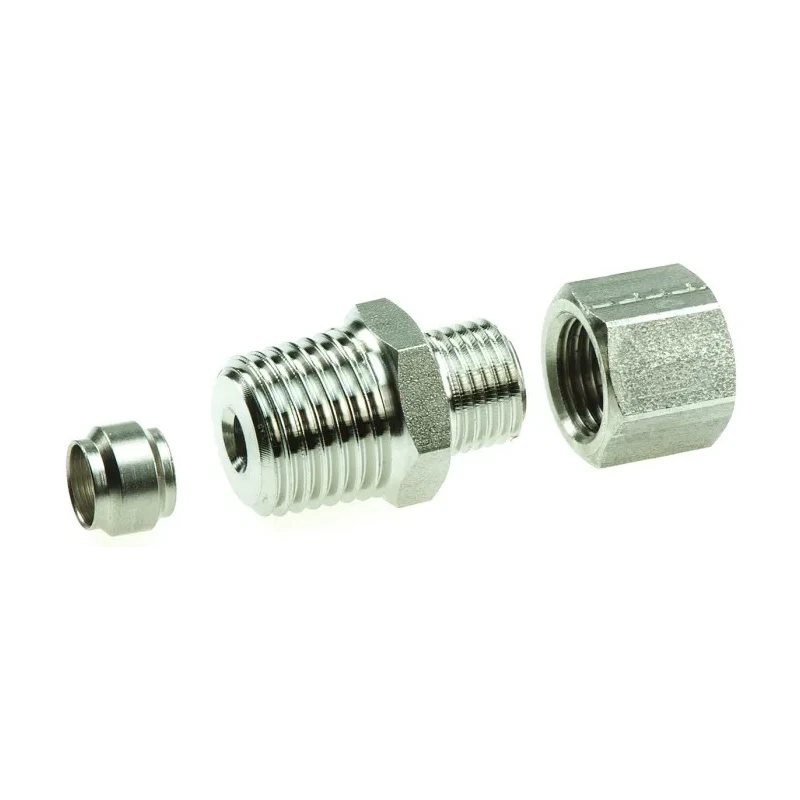 Legris Stainless Steel Straight Hexagon Coupler Pipe Fitting 1/4 in BSPT, 80 bar, 250°C, 316L - 1805 06 13