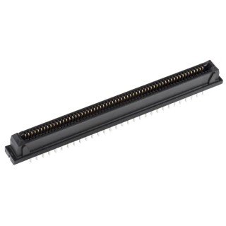 JAE Edge Connector, Female, 120 Contacts, 1.27 mm Pitch, Through Hole, Gold Plated, Straight TX24