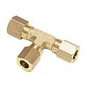 Legris Pneumatic Brass Pipe Compression Equal Tee Female 1/2 in to Female 6 mm 0104 06 00