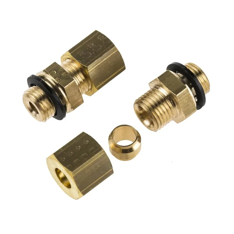 Legris Brass Pneumatic Compression Coupler, Male G 1/8 in to Female Metric 6 mm, 100°C Max, 0101 06 10