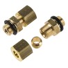 Legris Brass Pneumatic Compression Coupler, Male G 1/8 in to Female Metric 6 mm, 100°C Max, 0101 06 10