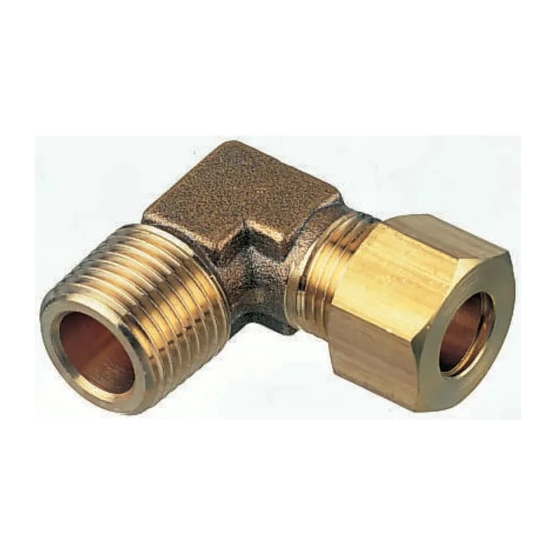 Legris Brass Compression Pneumatic Pipe Elbow, Male BSPT 1/8 in to Female, 100°C Max, 0109 04 10