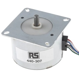 Crouzet Permanent Magnet Stepper Motor, 12.7V, 0.24Nm, 7.5° Step Angle, 65 mm Frame, 6 mm Shaft 82940003