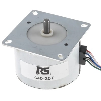 Crouzet Permanent Magnet Stepper Motor, 12.7V, 0.24Nm, 7.5° Step Angle, 65 mm Frame, 6 mm Shaft 82940003