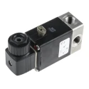 Burkert Solenoid Valve 3 Port NO/NC, Stainless Steel, 230V AC, 1/4 in, Model 021396