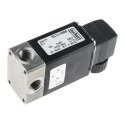 Burkert Solenoid Valve 3 Port NO/NC, Stainless Steel, 230V AC, 1/4 in, Model 021396