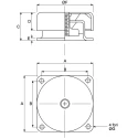 Fabreeka Cup Type Anti-Vibration Mount, Neoprene, M10 Thread, 200kg Load, 76mm OD, 38mm H VSC2-25-C-S-M10