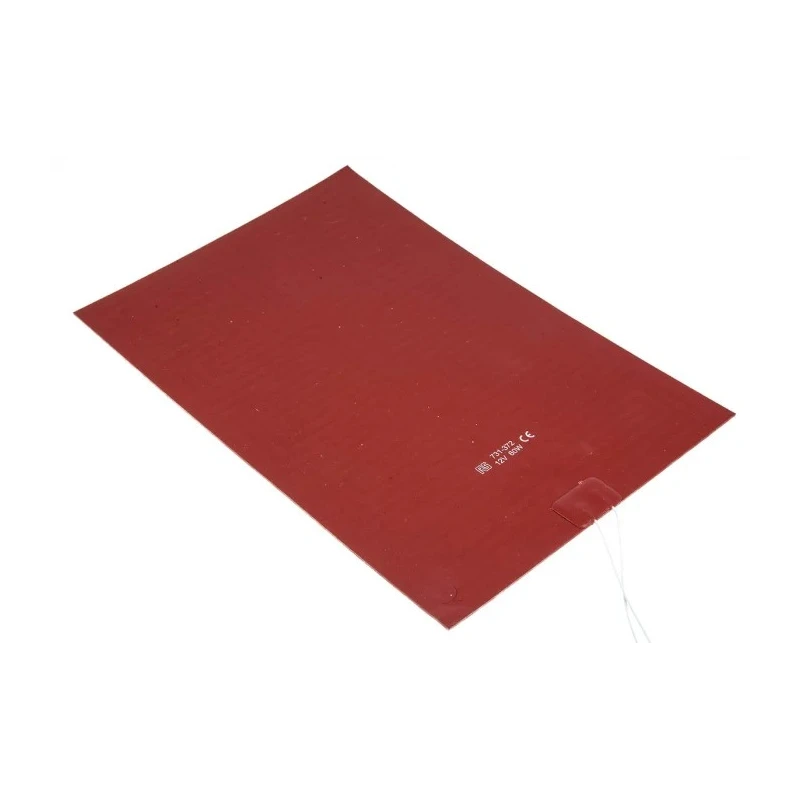 RS PRO Silicone Heater Mat, Rectangle, 200 mm x 300 mm, 12V DC, 60W, Peak Temperature 200°C 731-372