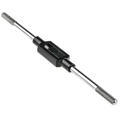 RS PRO Adjustable Bar Tap Wrench, Steel, Chrome Finish, 340mm, M6–M20 Thread Range 444-946