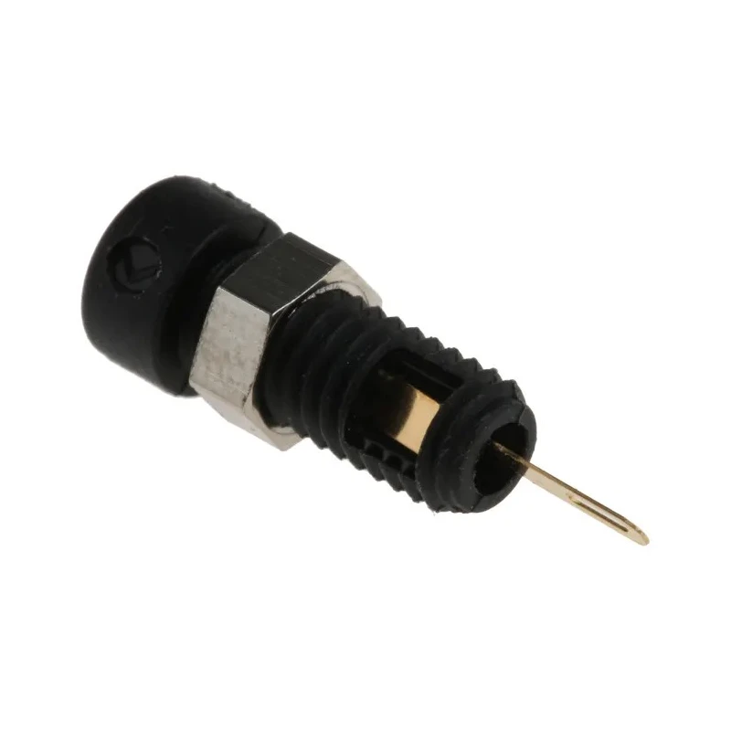 Hirschmann Test & Measurement Black Female Banana Socket 2 mm Solder Termination 60V DC 6A Nickel Gold 930308700