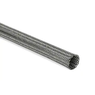 HellermannTyton Expandable Braided Cable Sleeve Tin Plated Copper, PET, Grey/Black, 5–10mm 173-00600 HEGEMIP06-PET/SNCU-ML