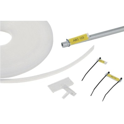 HellermannTyton Helafix Cable Tie Cable Marker, Transparent, UV Resistant, 17.5 mm x 9 mm, EVA 525-07173 HC06-17-PEUV-CL